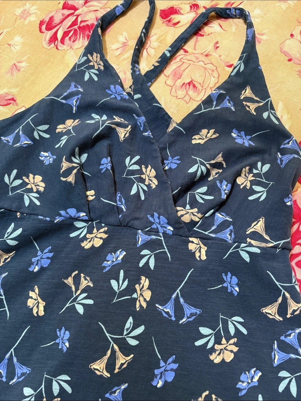 Patagonia Floral Mini Dress Blue Small